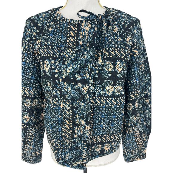 Ulla Johnson Seema Bandana Copped Jacket In Azure - Picture 6 of 11